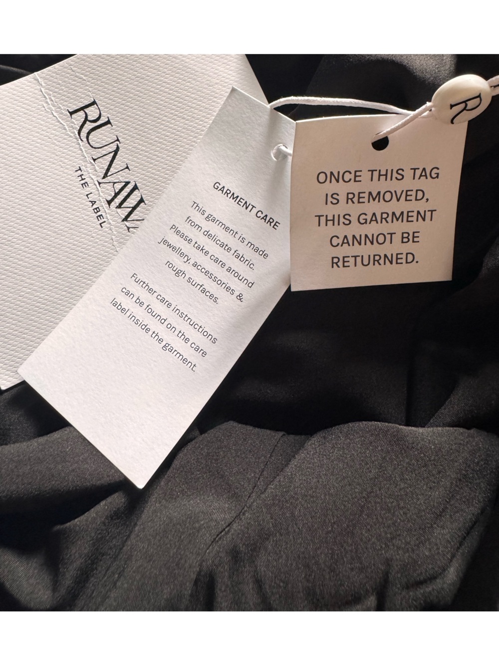 Runaway the Label Samsara dress high neck open back black size large NWT - Picture 12 of 14